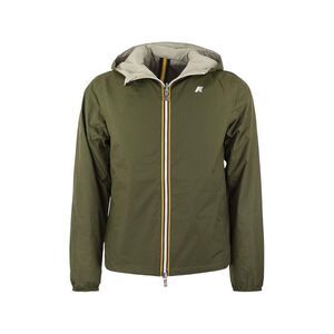 K-WAY Men's Lightweight Hooded Jacket Men OLIVE GREEN/ICE Outerwear